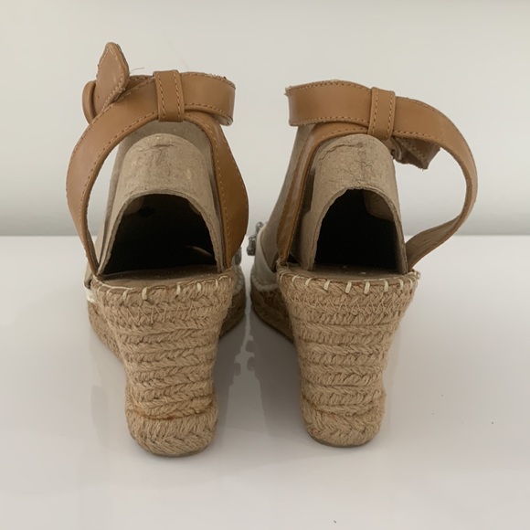 White Mountain Natural Rhinestone Wedges/Espadrilles size 9.5 - Picture 15 of 17